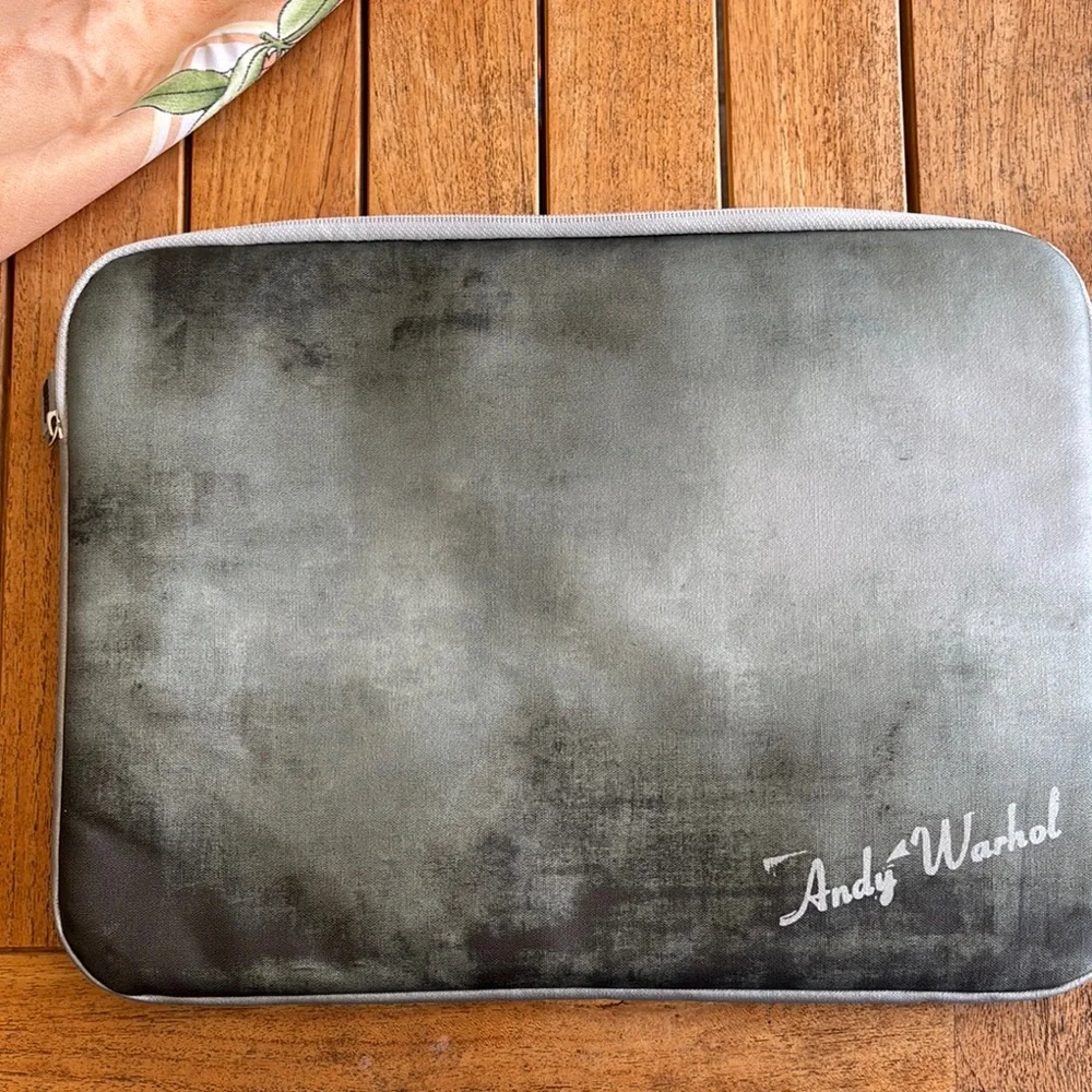 Andy Warhol Gray Laptop Sleeve with Iconic Print